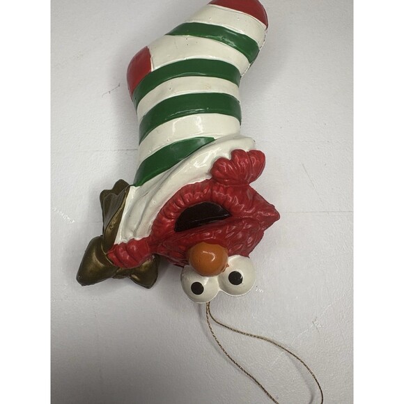 Vintage 1993 Sesame Street Kurt Adler Christmas Ornament Elmo in Stocking - Picture 3 of 6